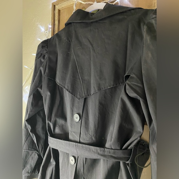 POL Gorgeous Black Long Trenchcoat - Picture 13 of 16